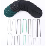 Maxbell Garden Staple Buffer Washers Tents Sod Lawn Landscape Staple Stakes Gaskets Black 50Pcs