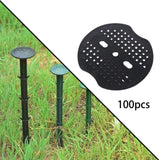 Maxbell Garden Staple Buffer Washers Tents Sod Lawn Landscape Staple Stakes Gaskets Black 100Pcs