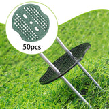 Maxbell Garden Staple Buffer Washers Tents Sod Lawn Landscape Staple Stakes Gaskets Green 50Pcs
