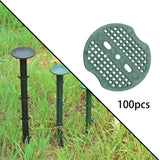 Maxbell Garden Staple Buffer Washers Tents Sod Lawn Landscape Staple Stakes Gaskets Green 100Pcs