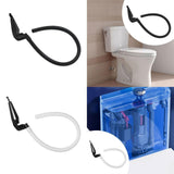 Maxbell Toilet Refill Tube and Clamp Toilet Accessories High Performance Replacement Black
