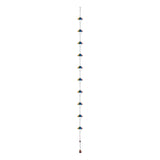 Maxbell 9.6ft Iron Outside Rain Chain with 10x Rainbow Parachute Links for Roof Edge