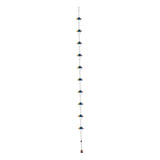 Maxbell 9.6ft Iron Outside Rain Chain with 10x Rainbow Parachute Links for Roof Edge