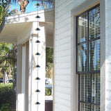 Maxbell 9.6ft Iron Outside Rain Chain with 10x Rainbow Parachute Links for Roof Edge