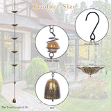 Maxbell Metal Rain Chain Replacement for Downspouts Divert Water for Outside Balcony