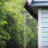 Maxbell Metal Rain Chain Replacement for Downspouts Divert Water for Outside Balcony