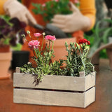 Maxbell Wood Planter Box Plant Container Rectangular for Centerpiece Wedding Balcony
