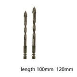 Maxbell Four Flute Sawtooth Eccentric Drill Bit for Marble Terracotta Carbide Tipped 2Pcs