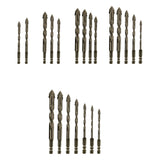 Maxbell Four Flute Sawtooth Eccentric Drill Bit for Marble Terracotta Carbide Tipped 2Pcs