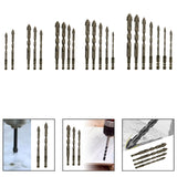 Maxbell Four Flute Sawtooth Eccentric Drill Bit for Marble Terracotta Carbide Tipped 2Pcs