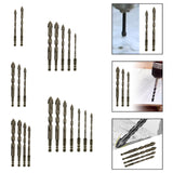 Maxbell Four Flute Sawtooth Eccentric Drill Bit for Marble Terracotta Carbide Tipped 2Pcs