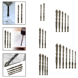 Maxbell Four Flute Sawtooth Eccentric Drill Bit for Marble Terracotta Carbide Tipped 2Pcs