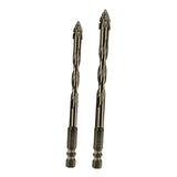 Maxbell Four Flute Sawtooth Eccentric Drill Bit for Marble Terracotta Carbide Tipped 2Pcs