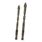 Maxbell Four Flute Sawtooth Eccentric Drill Bit for Marble Terracotta Carbide Tipped 2Pcs