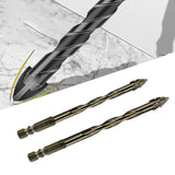 Maxbell Four Flute Sawtooth Eccentric Drill Bit for Marble Terracotta Carbide Tipped 2Pcs