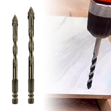 Maxbell Four Flute Sawtooth Eccentric Drill Bit for Marble Terracotta Carbide Tipped 2Pcs