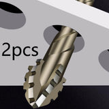 Maxbell Four Flute Sawtooth Eccentric Drill Bit for Marble Terracotta Carbide Tipped 2Pcs