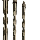Maxbell Four Flute Sawtooth Eccentric Drill Bit for Marble Terracotta Carbide Tipped 3Pcs