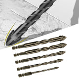 Maxbell Four Flute Sawtooth Eccentric Drill Bit for Marble Terracotta Carbide Tipped 5Pcs