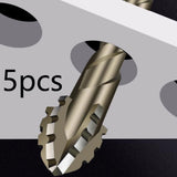 Maxbell Four Flute Sawtooth Eccentric Drill Bit for Marble Terracotta Carbide Tipped 5Pcs