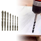 Maxbell Four Flute Sawtooth Eccentric Drill Bit for Marble Terracotta Carbide Tipped 7Pcs