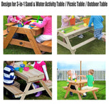 Maxbell Kids Sand Table Cover for Picnic Tables Wooden Outdoor Sensory Tables Garden 420D