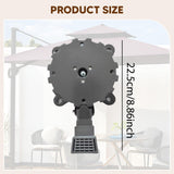 Maxbell Patio Umbrella Base Replace 360° Rotatable for Courtyard Patio Outside Party