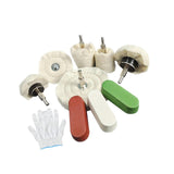 Maxbell 6Pcs Polishing Buffing Wheels Accessories for Wood Wheel Hub Cleaning Resin