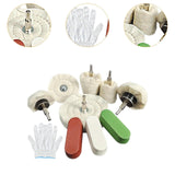 Maxbell 6Pcs Polishing Buffing Wheels Accessories for Wood Wheel Hub Cleaning Resin