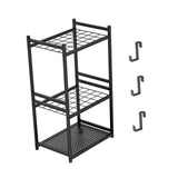 Maxbell Garden Tool Organizer 3 Tier Garage Tools Storage Stand for Lawn Brooms Shed