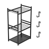 Maxbell Garden Tool Organizer 3 Tier Garage Tools Storage Stand for Lawn Brooms Shed