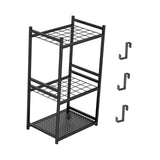 Maxbell Garden Tool Organizer 3 Tier Garage Tools Storage Stand for Lawn Brooms Shed