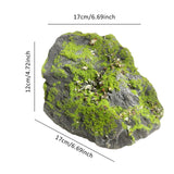 Maxbell Artificial Moss Rock Green Moss Covered Stone for Woodland Displays Crafting 17cmx17cmx12cm