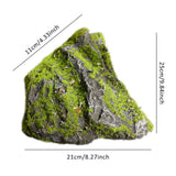 Maxbell Artificial Moss Rock Green Moss Covered Stone for Woodland Displays Crafting 21cmx11cmx25cm
