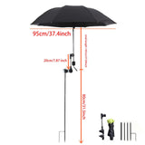 Maxbell Plant Umbrellas for Outdoor Plants Planter Shade Cover for Patio Garden Beds Black