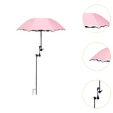 Maxbell Plant Umbrellas for Outdoor Plants Planter Shade Cover for Patio Garden Beds Pink
