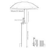 Maxbell Plant Umbrellas for Outdoor Plants Planter Shade Cover for Patio Garden Beds Blue Lake