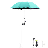 Maxbell Plant Umbrellas for Outdoor Plants Planter Shade Cover for Patio Garden Beds Blue Lake