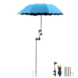 Maxbell Plant Umbrellas for Outdoor Plants Planter Shade Cover for Patio Garden Beds Blue