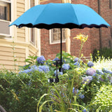 Maxbell Plant Umbrellas for Outdoor Plants Planter Shade Cover for Patio Garden Beds Blue
