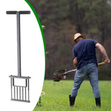 Maxbell Lawn Aerator Practical Soil Loosening Garden Tool for Backyard Sidewalk Farm