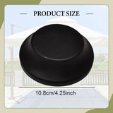 Maxbell Patio Umbrella Top Cap Attachment Parasol Accessory for Garden Beach Outside Black