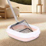 Maxbell Cat Litter Scooper Long Handle Stainless Steel Versatile Kitty Metal Scooper Black