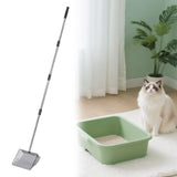 Maxbell Cat Litter Scooper Long Handle Stainless Steel Versatile Kitty Metal Scooper Black