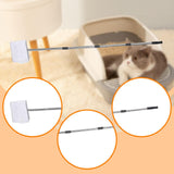 Maxbell Cat Litter Scooper Long Handle Stainless Steel Versatile Kitty Metal Scooper Silver