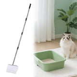 Maxbell Cat Litter Scooper Long Handle Stainless Steel Versatile Kitty Metal Scooper Silver