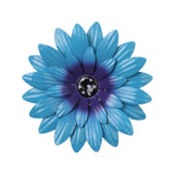 Maxbell Metal Flower Wall Decor 20 cm Iron 3D Decoration for Patio Porch Living Room Blue