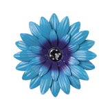 Maxbell Metal Flower Wall Decor 20 cm Iron 3D Decoration for Patio Porch Living Room Blue