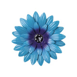 Maxbell Metal Flower Wall Decor 20 cm Iron 3D Decoration for Patio Porch Living Room Blue
