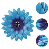 Maxbell Metal Flower Wall Decor 20 cm Iron 3D Decoration for Patio Porch Living Room Blue